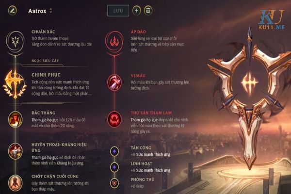 Bảng bổ trợ cho Aatrox