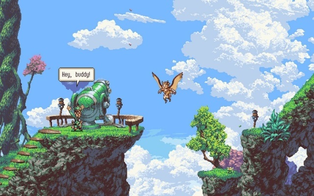 Owlboy có nhân vật cậu bé câm nửa người, nửa cú